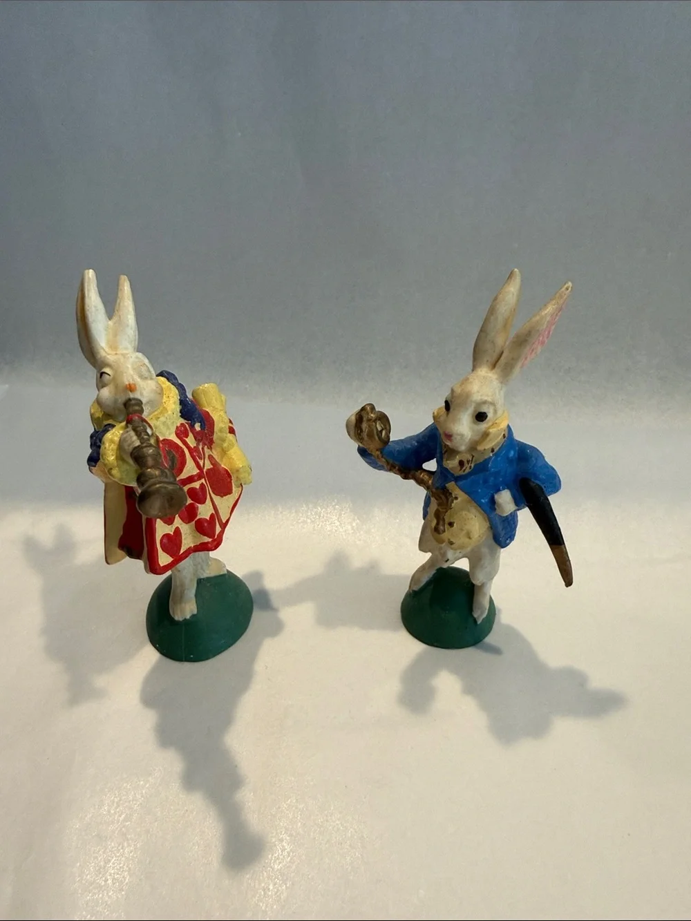 Set of 2 Alice in Wonderland Cake Topers 1990 Hamilton